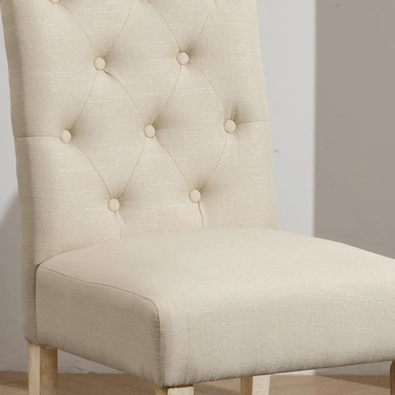 Ensemble de salle à manger rond 5 pièces Banff de Roundhill Furniture, table ronde à piètement croisé avec 4 chaises capitonnées