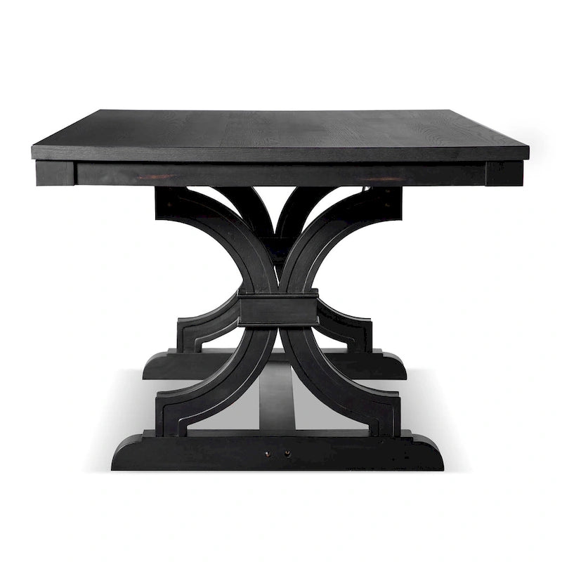 Ensemble de salle à manger 5 pièces en bois noir Kieran Farmhouse de Furniture of America