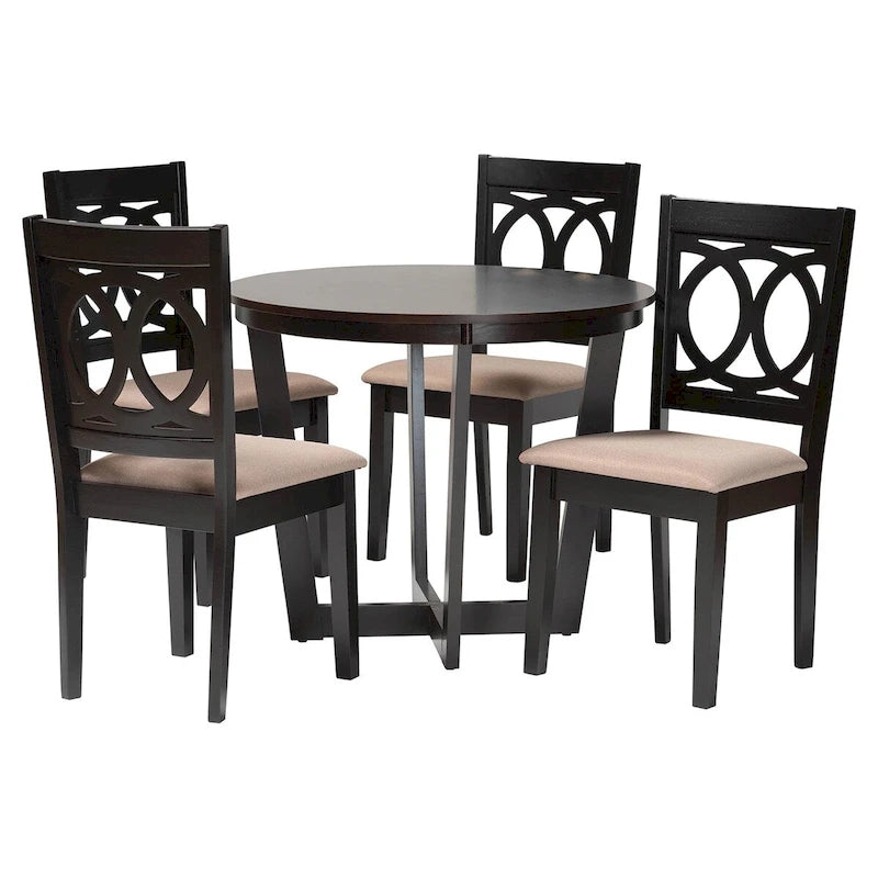 Ensemble de salle à manger Kara en bois moderne 5 pièces