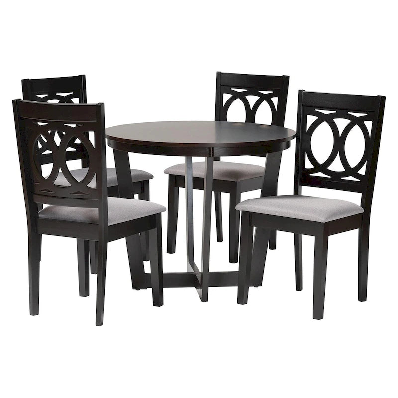 Ensemble de salle à manger Kara en bois moderne 5 pièces
