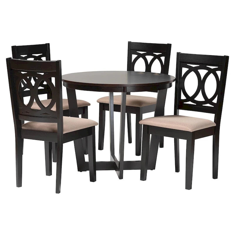 Ensemble de salle à manger Kara en bois moderne 5 pièces