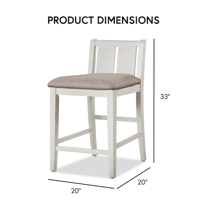 Ensemble de salle à manger 3 pièces à hauteur de comptoir Vesper de Furniture of America avec étagères