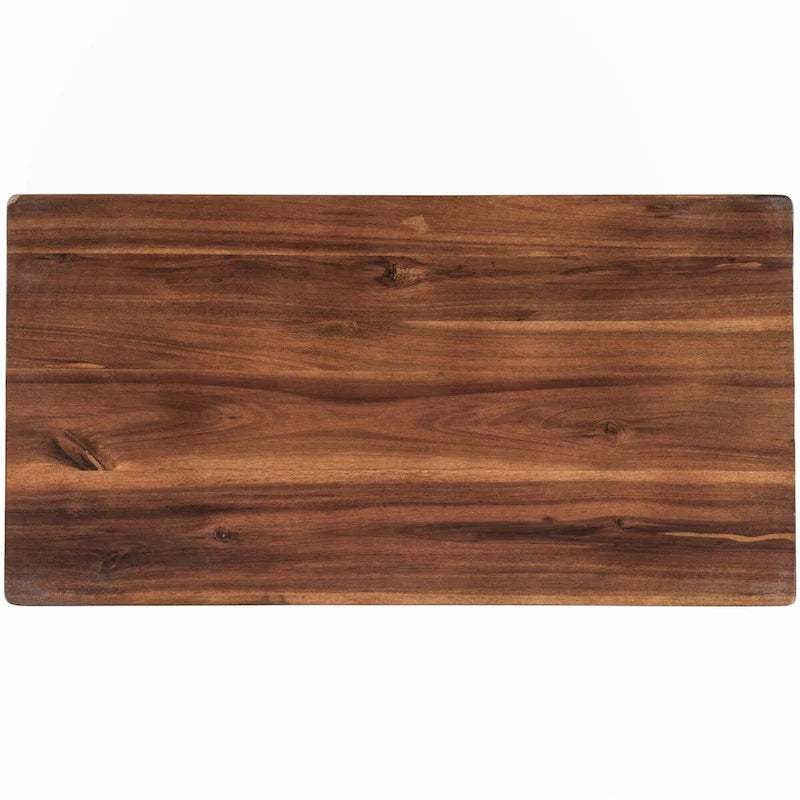 Ensemble de salle à manger en bois massif rustique 3 pièces avec bloc de boucher de 45 pouces