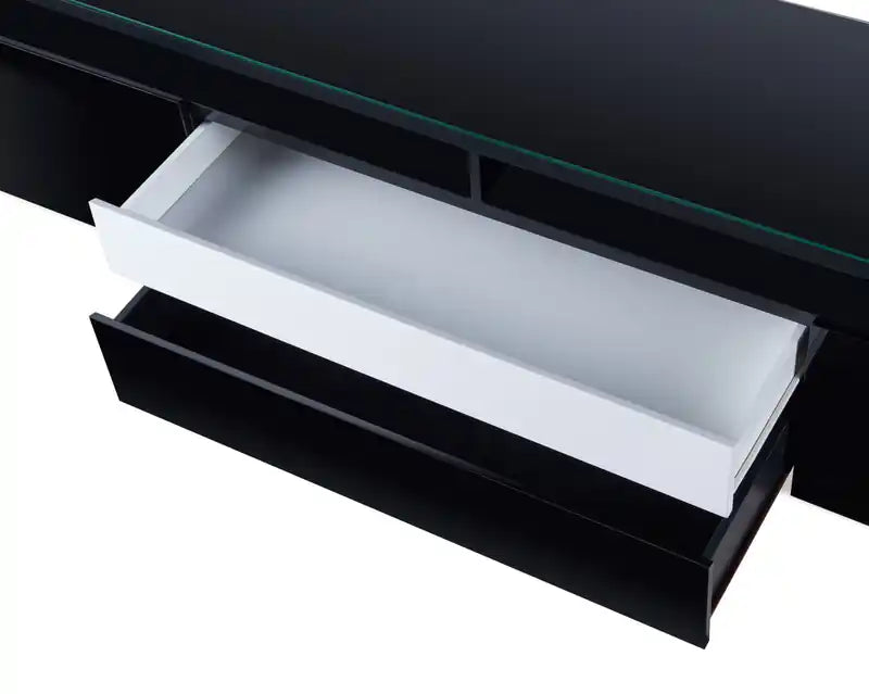 Adam 78 Modern TV Stand with Storage and Cable Management for TVs up to 85- Black