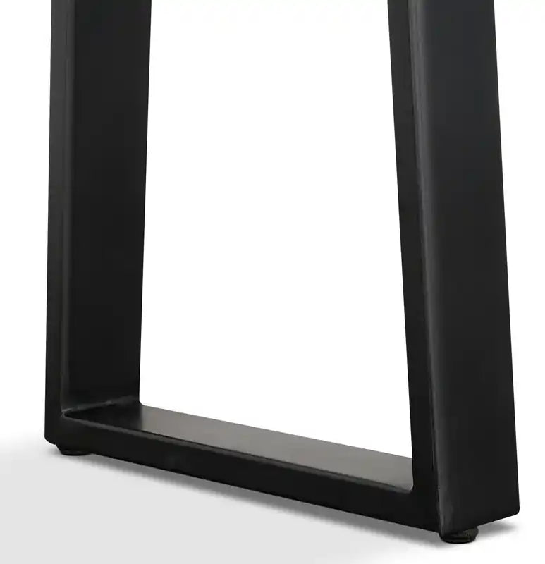 Agra 24 Rustic End Table - Brown and Black with Iron Legs