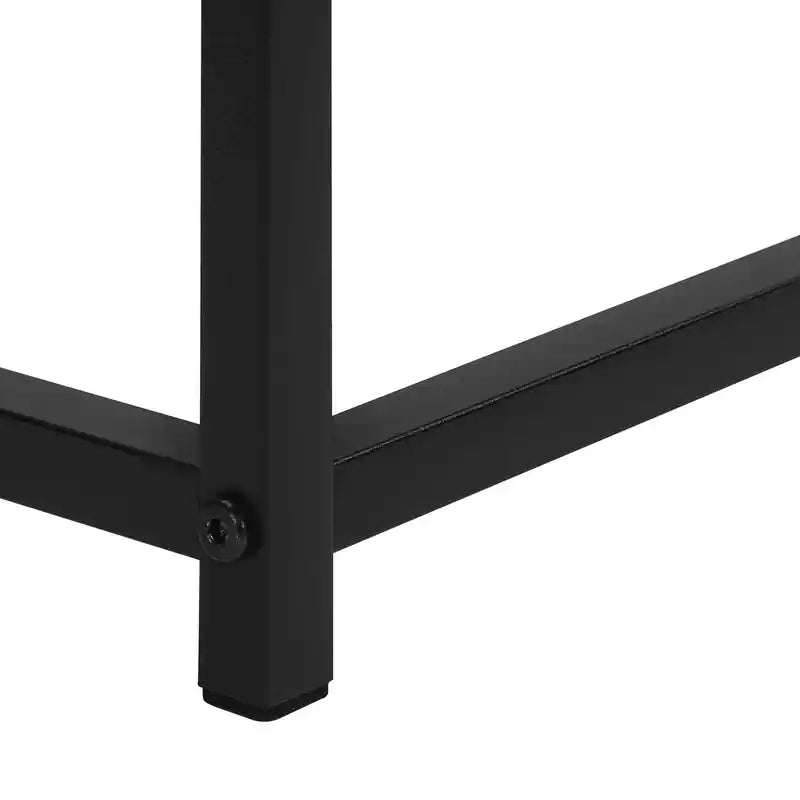 Alma 31.5 Modern Sofa Table - White with Black Metal Frame