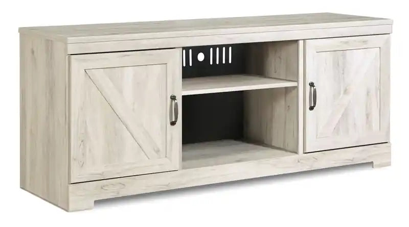 Bellaby 63 Rustic TV Stand with Storage and Cable Management for TVs up to 70- Whitewash