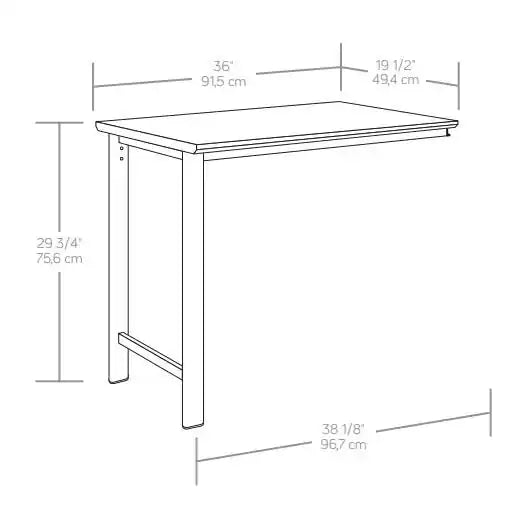 Commercial Grade 35 x 20 Office Desk Return