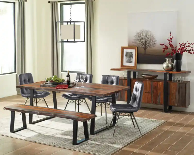 Dining Server with Storage & Shelf, Sheesham Wood, Metal, 69W