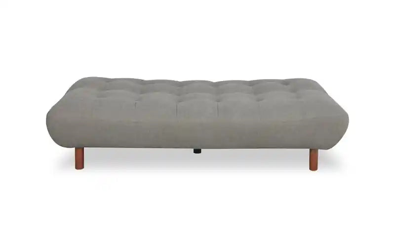 76 Fabric Klik Klak Futon with Tufting and Wood Legs