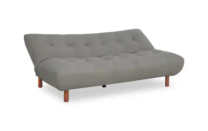 76 Fabric Klik Klak Futon with Tufting and Wood Legs