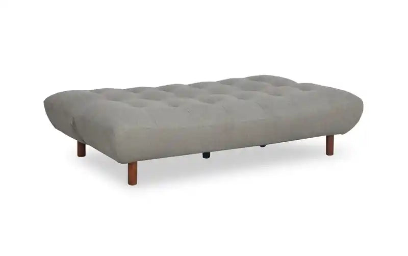 76 Fabric Klik Klak Futon with Tufting and Wood Legs