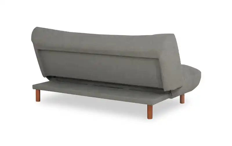 76 Fabric Klik Klak Futon with Tufting and Wood Legs