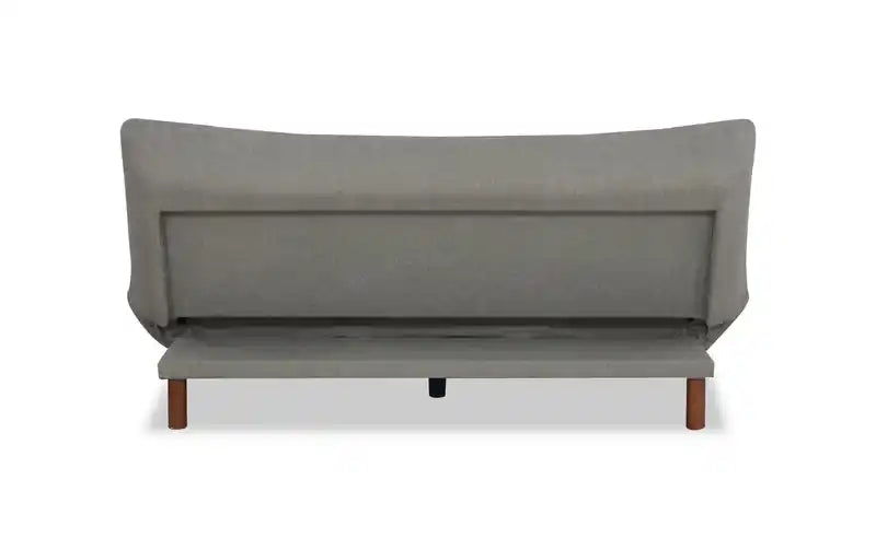 76 Fabric Klik Klak Futon with Tufting and Wood Legs