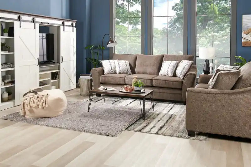 16 Rustic Chairside Table with Storage and Shelf - Brown Wood