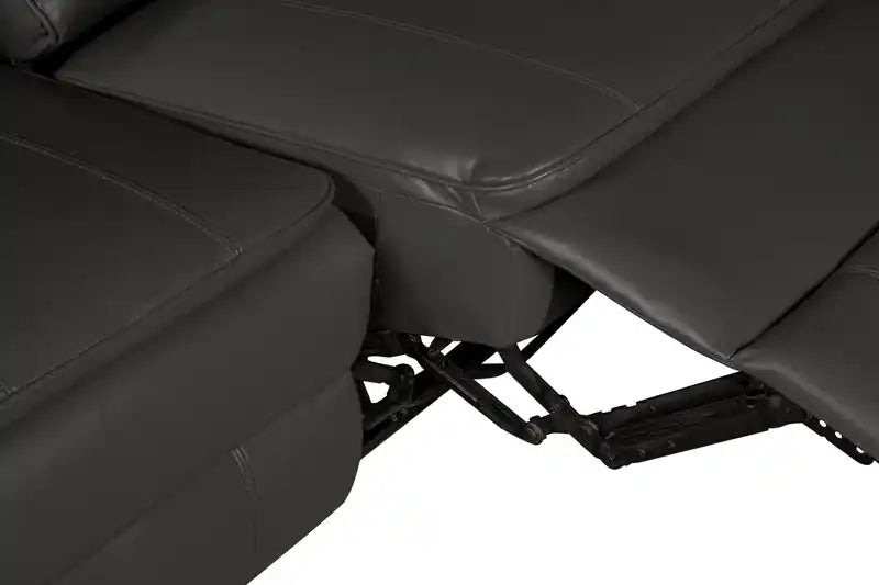 82 Leather-Look Fabric Power Reclining Sofa with USB Ports
