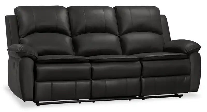 82 Leather-Look Fabric Power Reclining Sofa with USB Ports