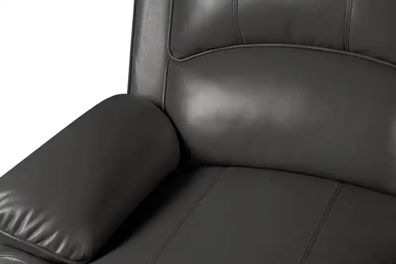 82 Leather-Look Fabric Power Reclining Sofa with USB Ports