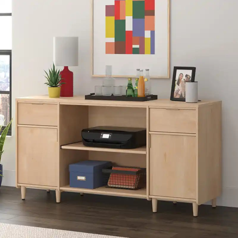 Clifford Place 59.06 Commercial Grade Credenza - Natural Maple