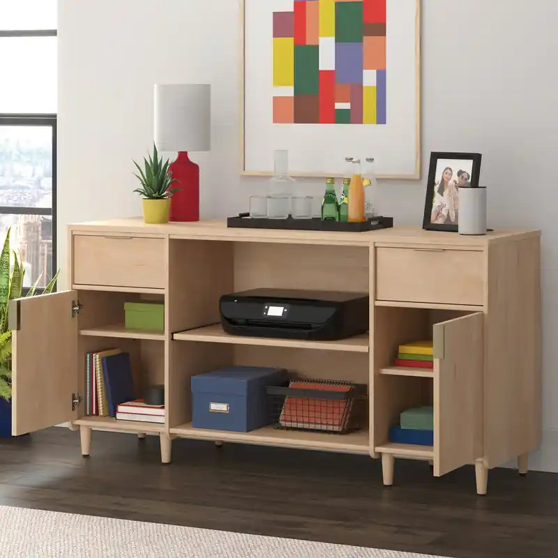Clifford Place 59.06 Commercial Grade Credenza - Natural Maple