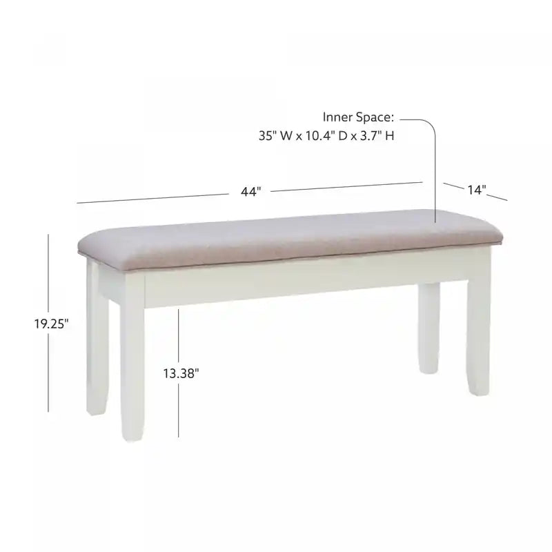Fabric Storage Dining Bench