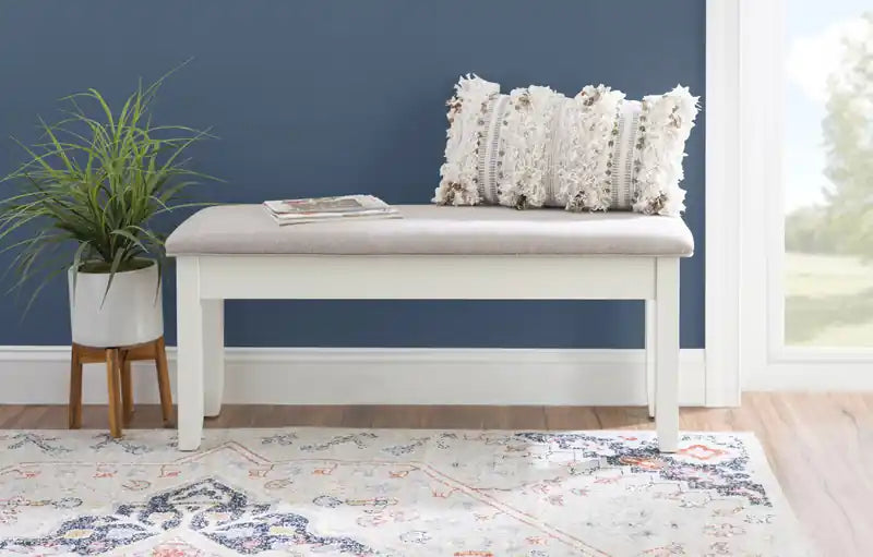 Fabric Storage Dining Bench