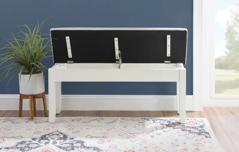 Fabric Storage Dining Bench