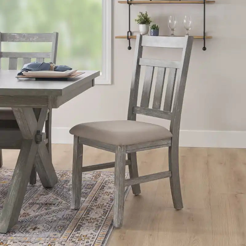 Turino Fabric Weathered Grey Dining Chair