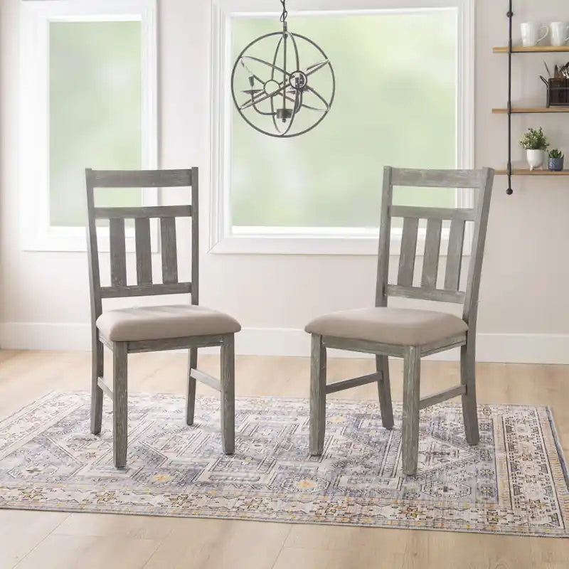 Turino Fabric Weathered Grey Dining Chair