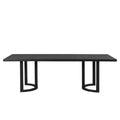 Ethan Dining Table With U-base, Solid Wood & Mdf, 95w