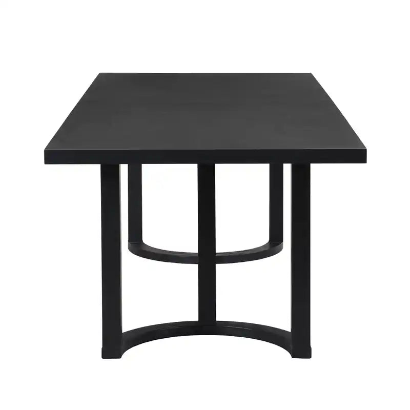 Dining Table With U-base, Solid Wood & MDF, 95W