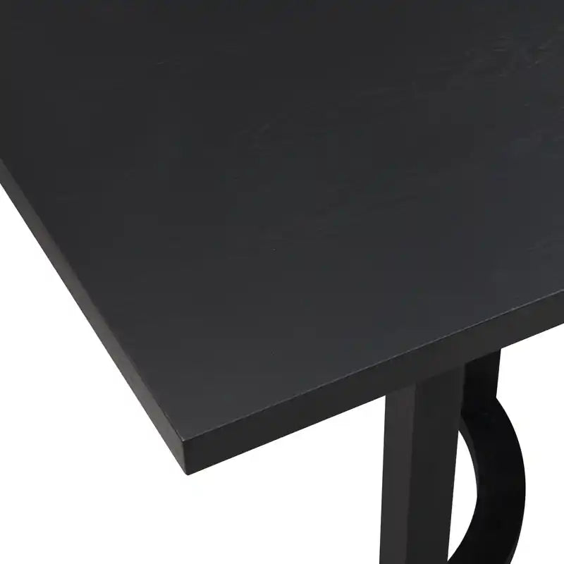 Dining Table With U-base, Solid Wood & MDF, 95W