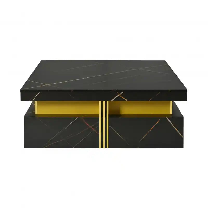 Marcia 43.3 Square Engineered Wood Coffee Table With Storage Drawers
