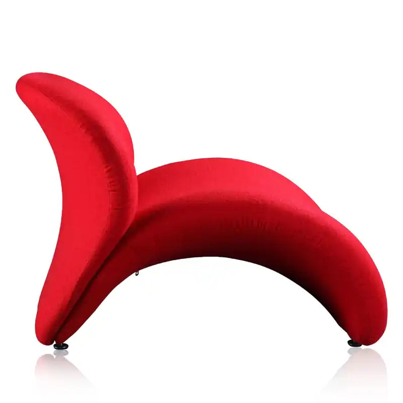 Wool Blend Abstract Tongue Accent Lounge Chair