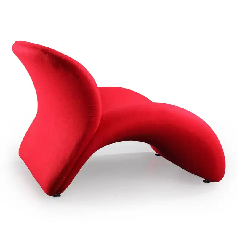 Wool Blend Abstract Tongue Accent Lounge Chair