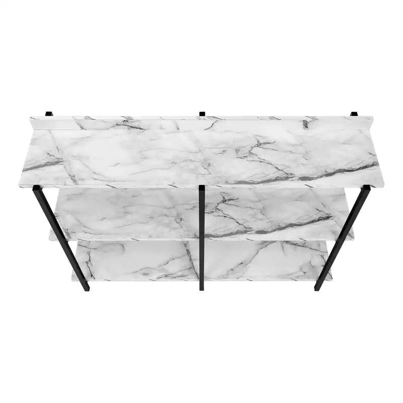 Console en marbre blanc et noir