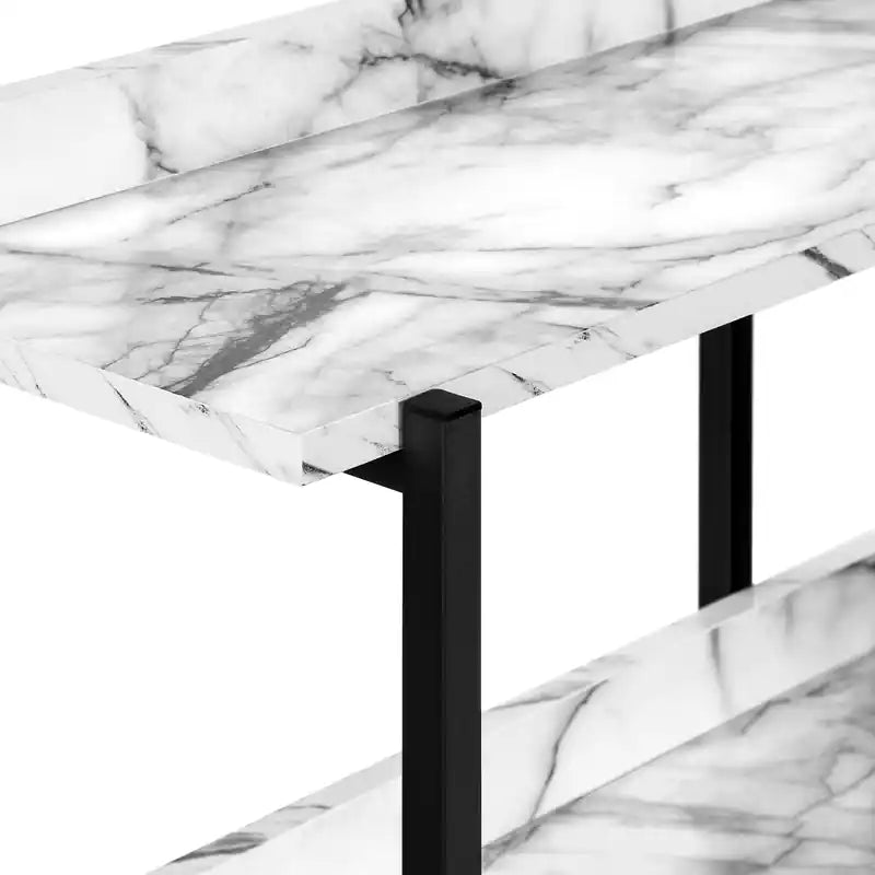 Console en marbre blanc et noir