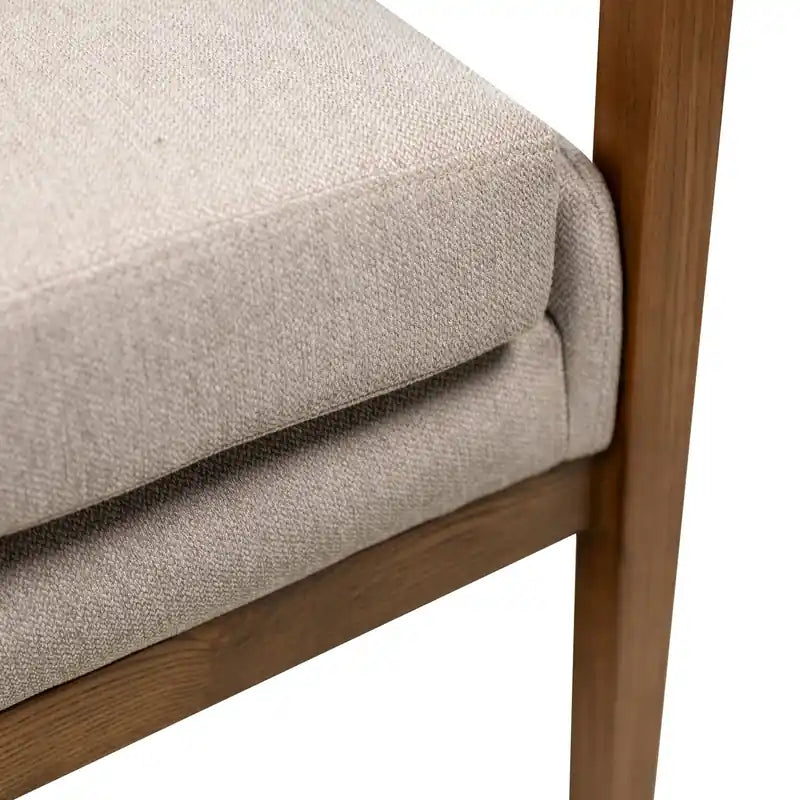 Echo 27.95 Fabric Accent Chair with Wood Arms and Legs