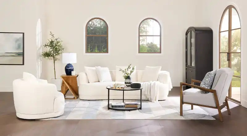 Echo 27.95 Fabric Accent Chair with Wood Arms and Legs