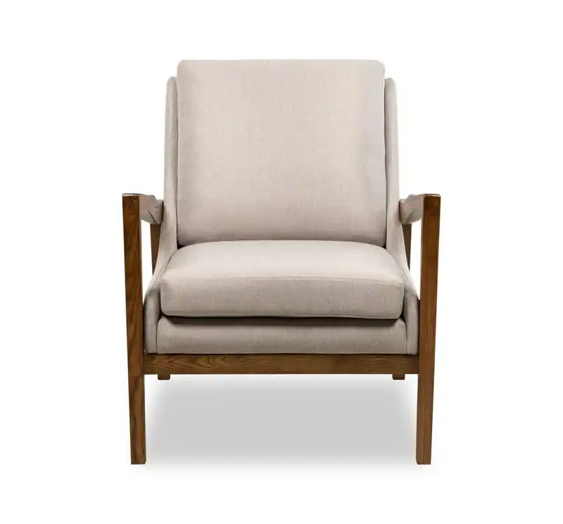 Echo 27.95 Fabric Accent Chair with Wood Arms and Legs