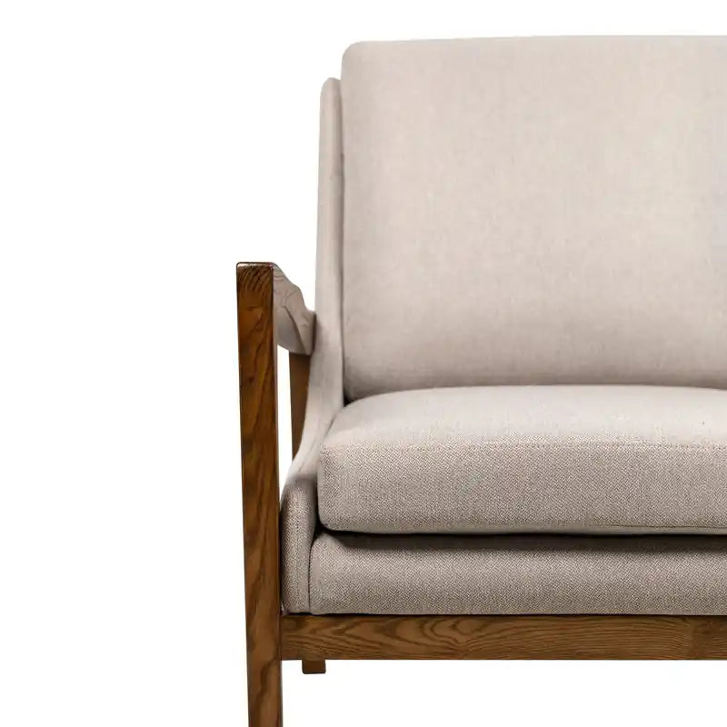 Echo 27.95 Fabric Accent Chair with Wood Arms and Legs