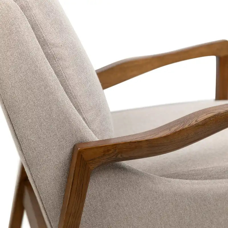 Echo 27.95 Fabric Accent Chair with Wood Arms and Legs