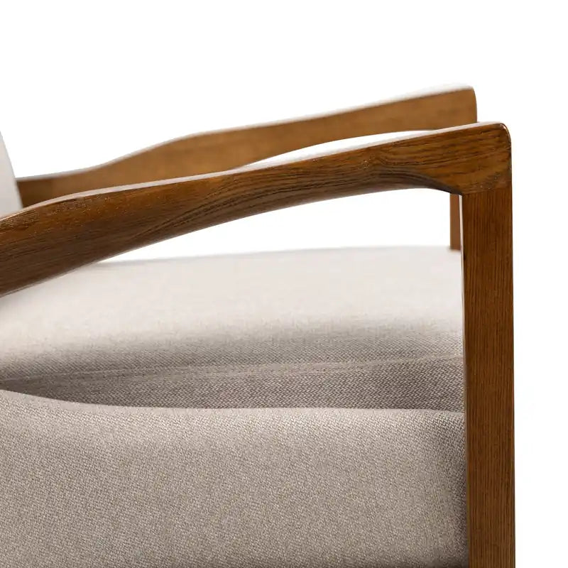 Echo 27.95 Fabric Accent Chair with Wood Arms and Legs