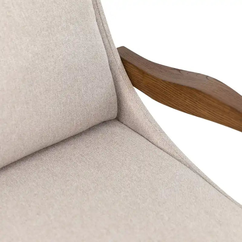 Echo 27.95 Fabric Accent Chair with Wood Arms and Legs