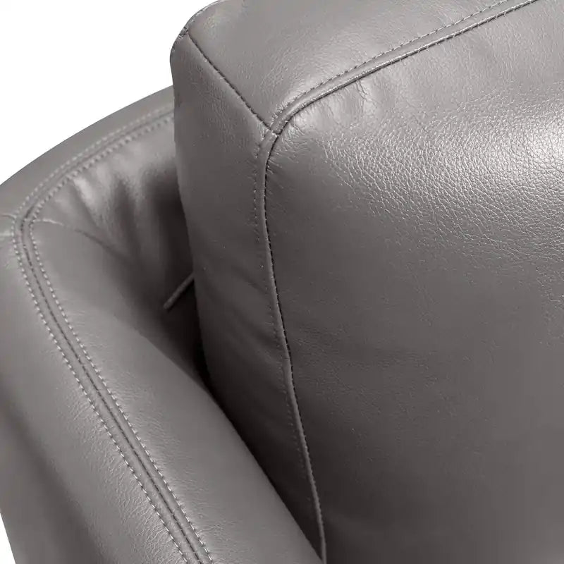 Erin 56 Leather-Look Fabric Loveseat with Tufted Seat Cushions