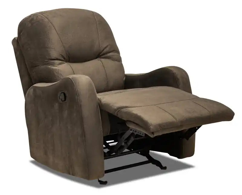 Made in Canada Everett 33.5 Fabric Reclining Chair - Chocolate Brown