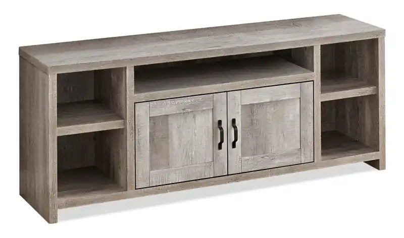 Leland 60 TV Stand with Storage and Cable Management for TVs up to 65- Taupe