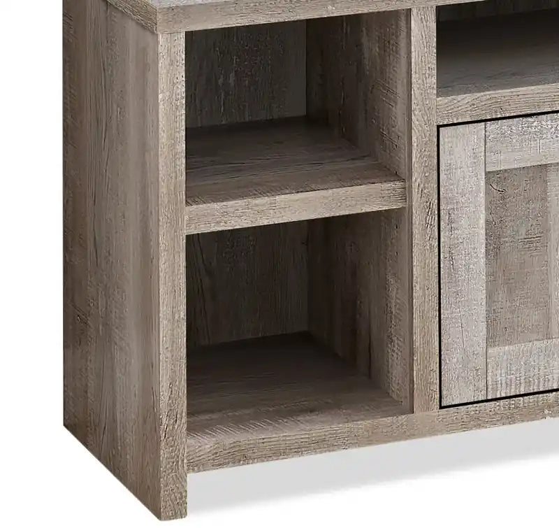 Leland 60 TV Stand with Storage and Cable Management for TVs up to 65- Taupe