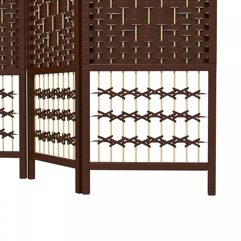 6 Panel Folding Room Divider 5.6 Ft Privacy Screen