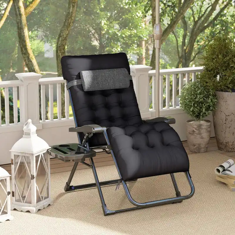 Padded Zero Gravity Chair, Folding Recliner Chair
